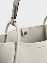 Charles & Ke*th - Lyla Tubular Slouchy Tote Bag - Cream (AD-July)